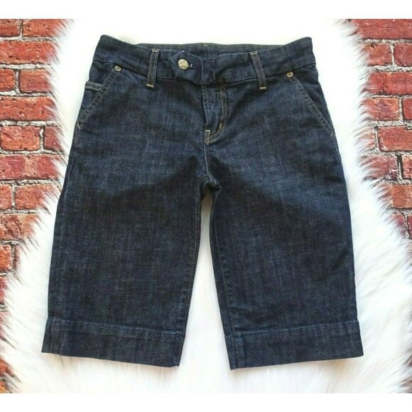 Citizens Of Humanity By Jerome Dahan Bermuda Shorts Stretch Designer USA Made 25 - Picture 2 of 13